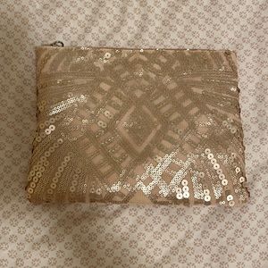 Pink sequin clutch/pouch